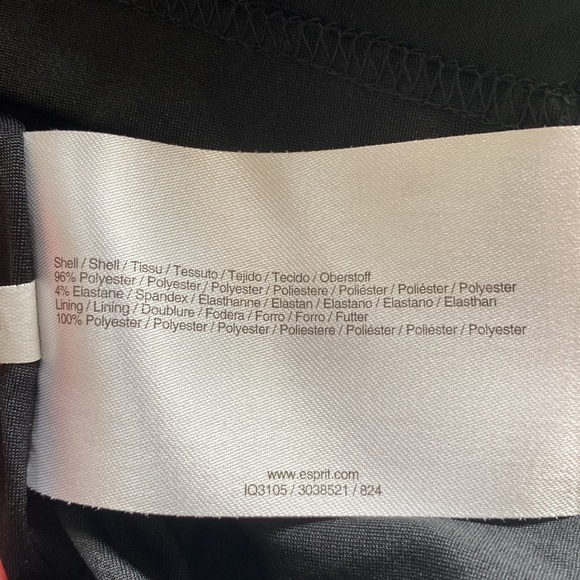 Esprit Collection Blue and White Watercolour Pattern Fit and Flare Dress - Sz 10 - Picture 10 of 10